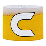 bier c, witte c met bier achtergrond, voetbal, Aanvoerdersband, captain armband specialist, de aanvoerdersband specialist, hockey, volleybal, met klittenband aansluiting, met standaard stiknaad, gepersonaliseerde aanvoerdersband, aanvoerdersband kopen, aanvoerdersband ontwerpen, aanvoerdersband bedrukkenaanvoerdersband - captain armband - bier - beer