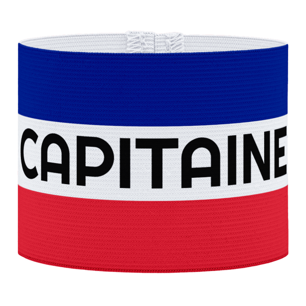 Capitaine aanvoerdersband, Franse aanvoerdersband, aanvoerdersband in het Frans, voetbal, Aanvoerdersband, captain armband specialist, de aanvoerdersband specialist, hockey, volleybal, met klittenband aansluiting, met standaard stiknaad, gepersonaliseerde aanvoerdersband, aanvoerdersband kopen, aanvoerdersband ontwerpen, aanvoerdersband bedrukken