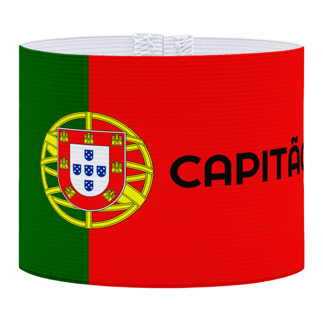 Capitao aanvoerdersband, Portugese aanvoerdersband, aanvoerdersband in het Portugees, voetbal, Aanvoerdersband, captain armband specialist, de aanvoerdersband specialist, hockey, volleybal, met klittenband aansluiting, met standaard stiknaad, gepersonaliseerde aanvoerdersband, aanvoerdersband kopen, aanvoerdersband ontwerpen, aanvoerdersband bedrukken