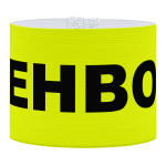 EHBO, zwarte letters ehbo met gele achterkant, gele achtergrond, voetbal, Aanvoerdersband, captain armband specialist, de aanvoerdersband specialist, hockey, volleybal, met klittenband aansluiting, met standaard stiknaad, gepersonaliseerde aanvoerdersband, aanvoerdersband kopen, aanvoerdersband ontwerpen, aanvoerdersband bedrukken