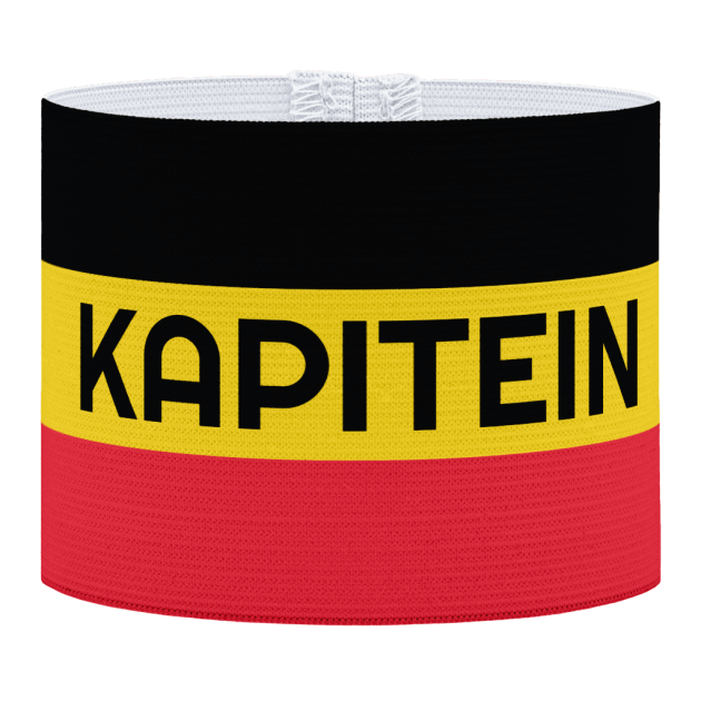 Kapitein aanvoerdersband, aanvoerdersband België, Belgische aanvoerdersband, voetbal, Aanvoerdersband, captain armband specialist, de aanvoerdersband specialist, hockey, volleybal, met klittenband aansluiting, met standaard stiknaad, gepersonaliseerde aanvoerdersband, aanvoerdersband kopen, aanvoerdersband ontwerpen, aanvoerdersband bedrukken